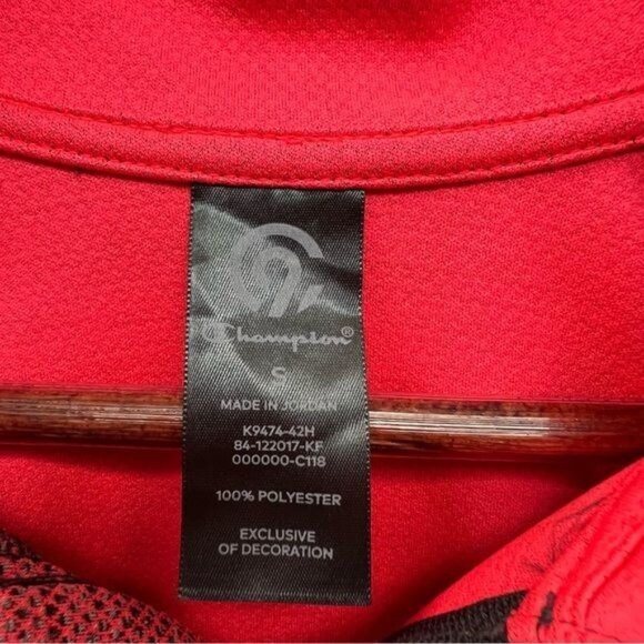 Champion Orange and Gray Marled Athletic Quarter Zip Pullover - Picture 6 of 8